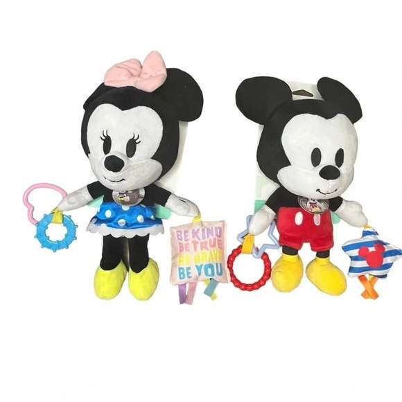 Mickey‎ & Minnie Mouse On-the-Go Activity Plush Stroller Attachment Baby Toy NWT - Picture 1 of 15